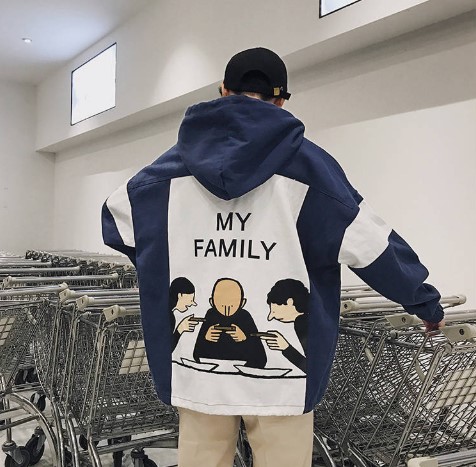 áo hoodie phối màu My Family