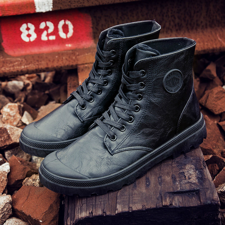 giày boot nam cột dây fashion