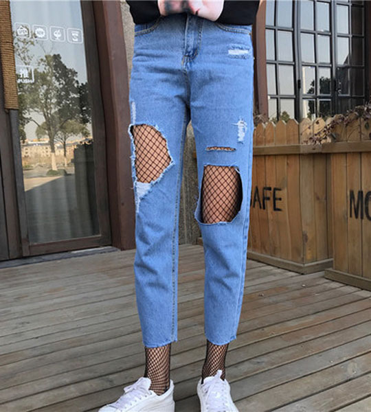 quần jeans nữ rách lỗ